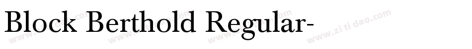 Block Berthold Regular字体转换